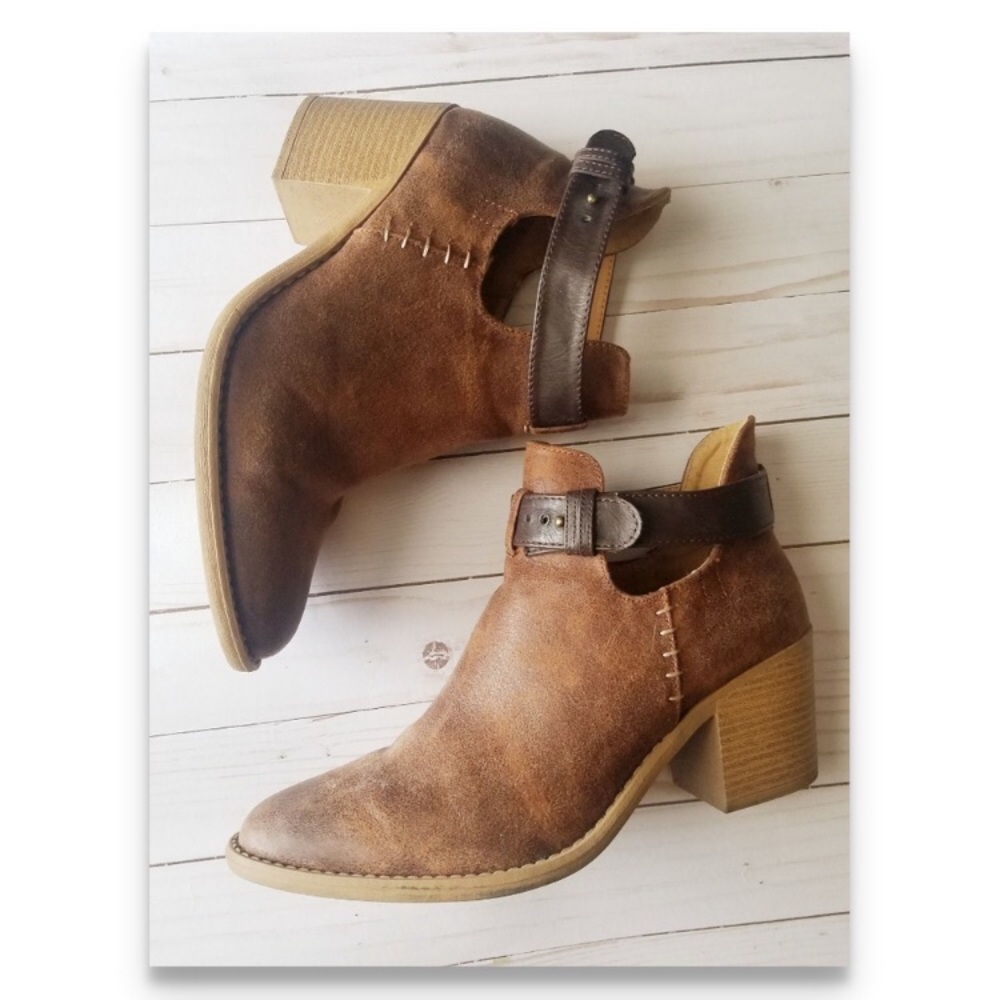 Qupid Faux Suede Bootie with Buckle